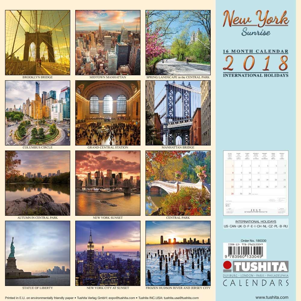 New York Sunrise Calendriers Achetez sur Europosters.fr