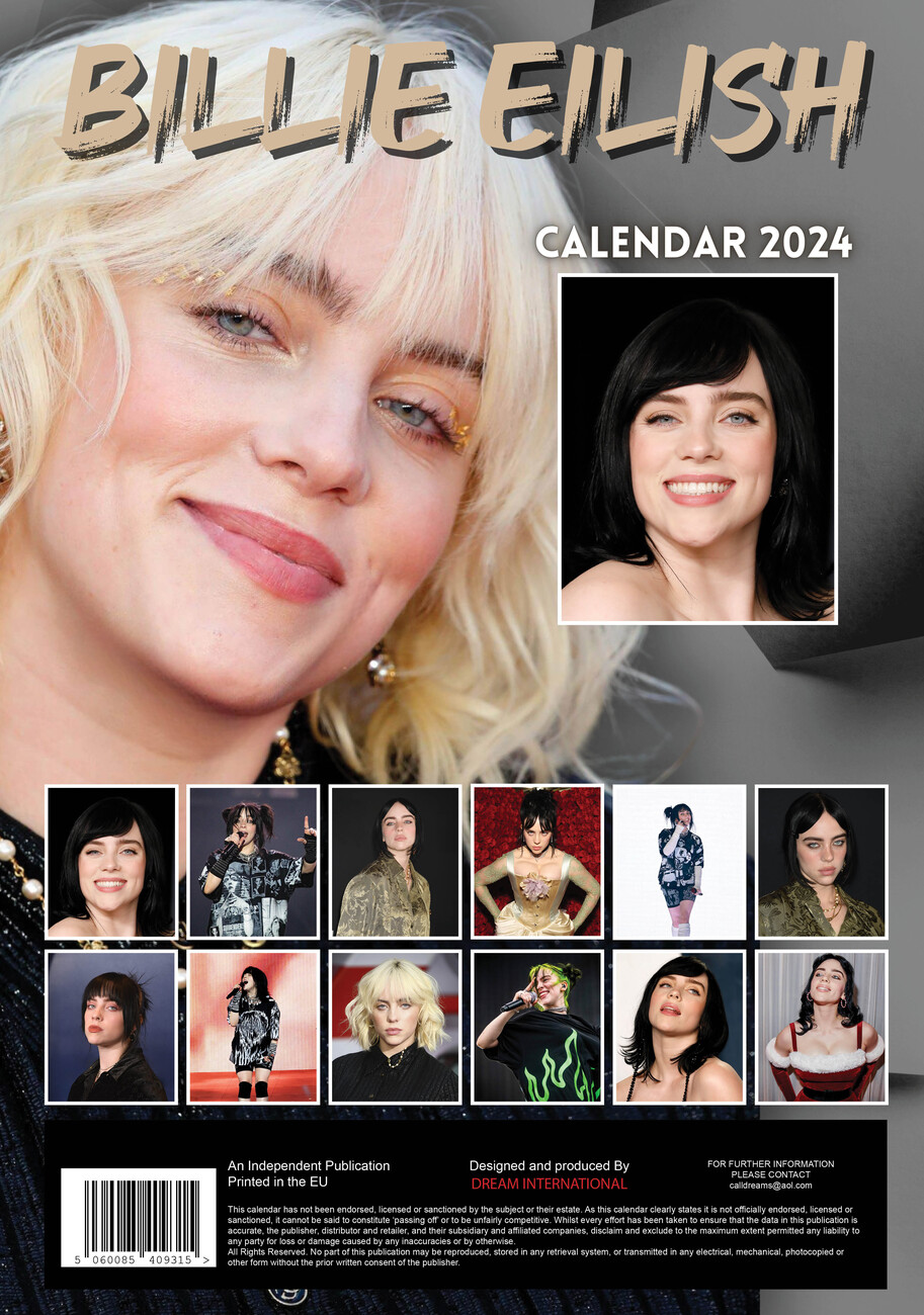 Billie Eilish Calendriers 2026 Achetez sur Europosters