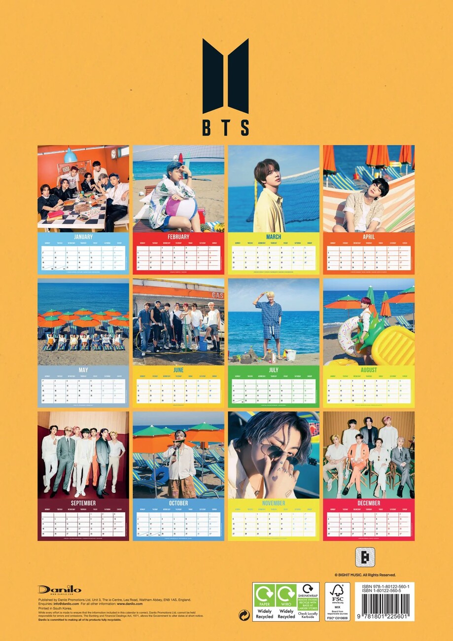 BTS Calendriers 2024 Achetez sur Europosters