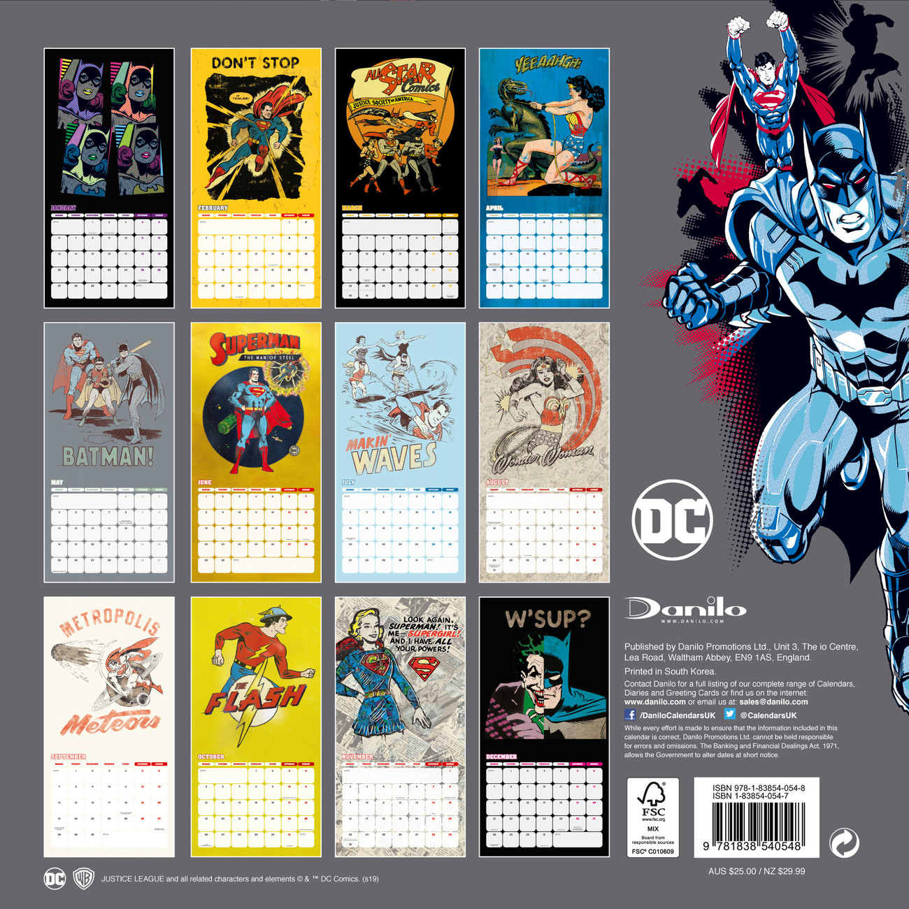 Dc Comics - Calendriers 2020 | Achetez Sur Europosters.fr