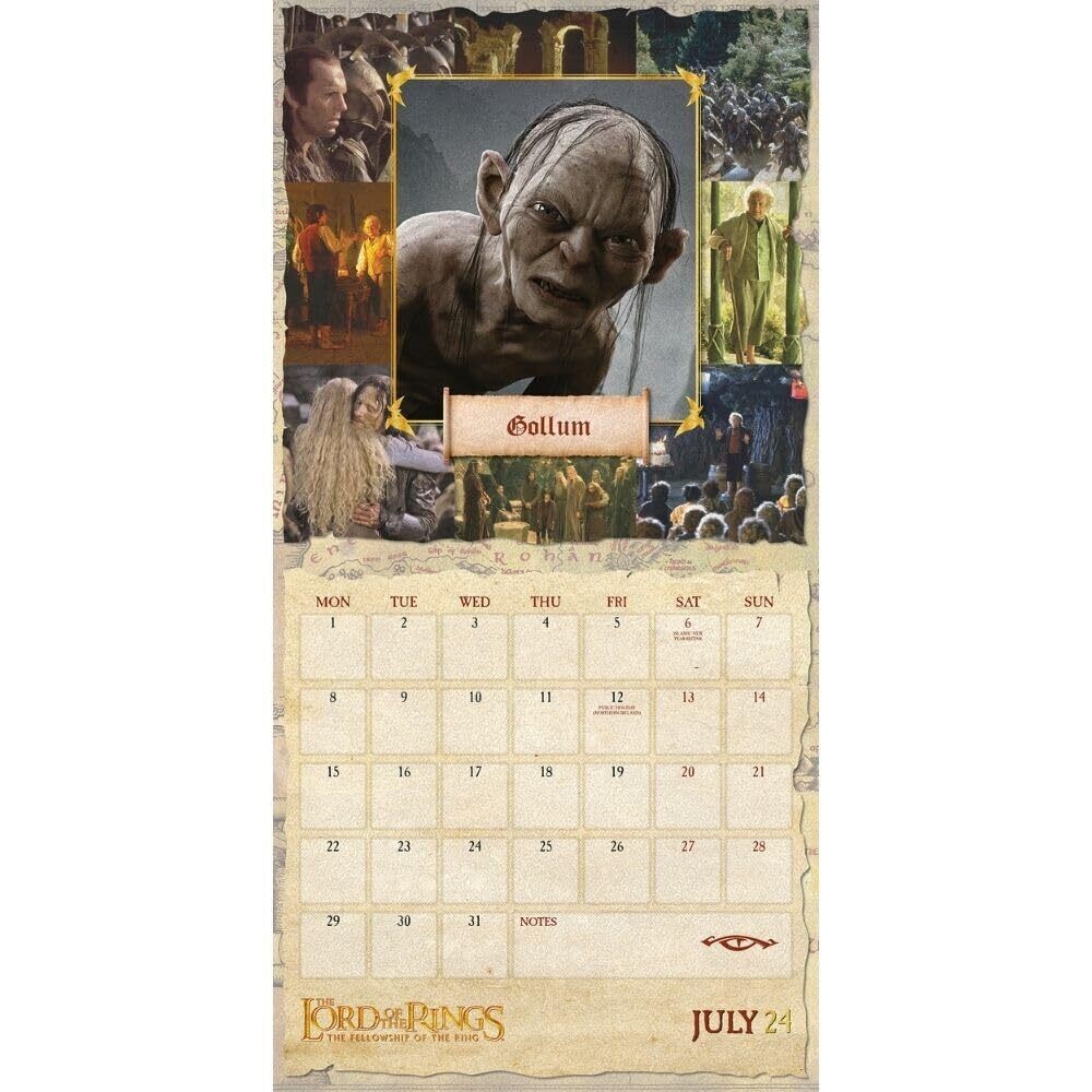 Le Lord Of The Rings A5 Journal 2024 Organiseur Calendrier Agenda