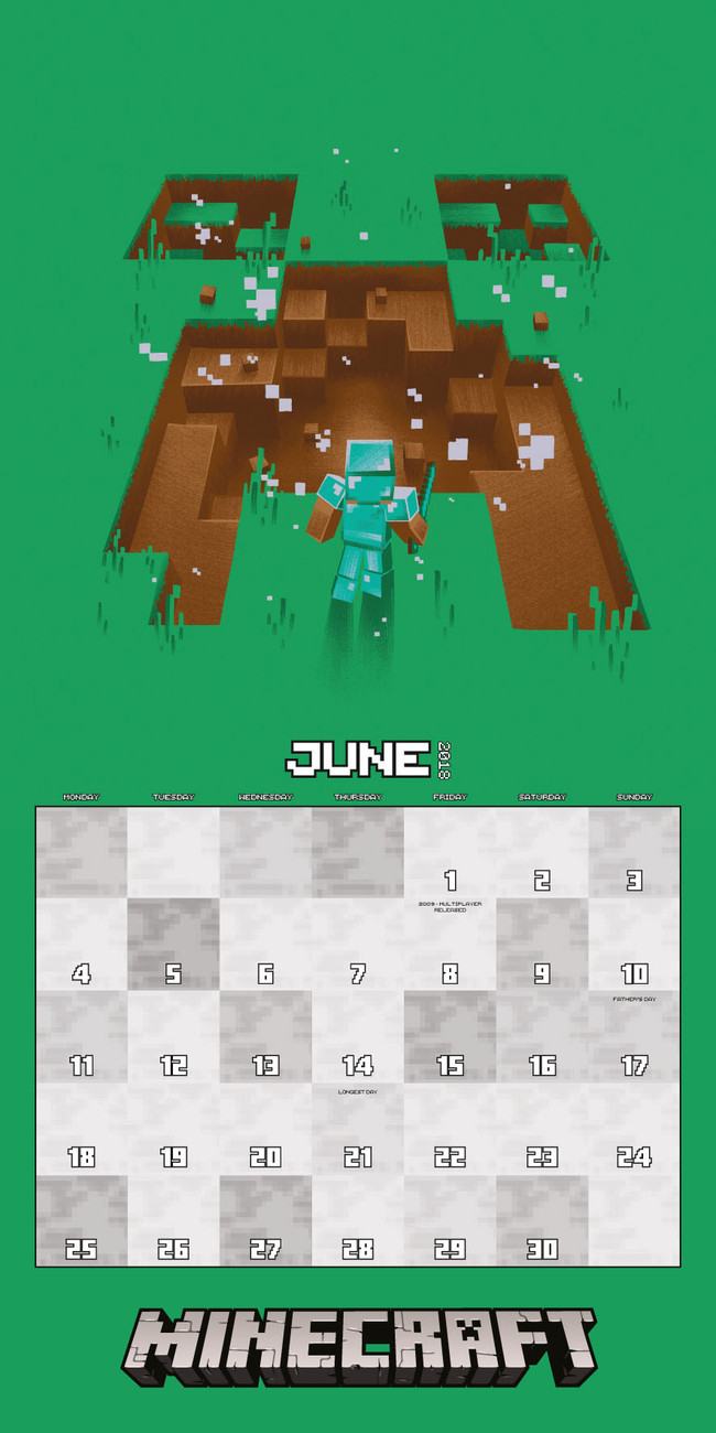 Calendrier 2018 Minecraft