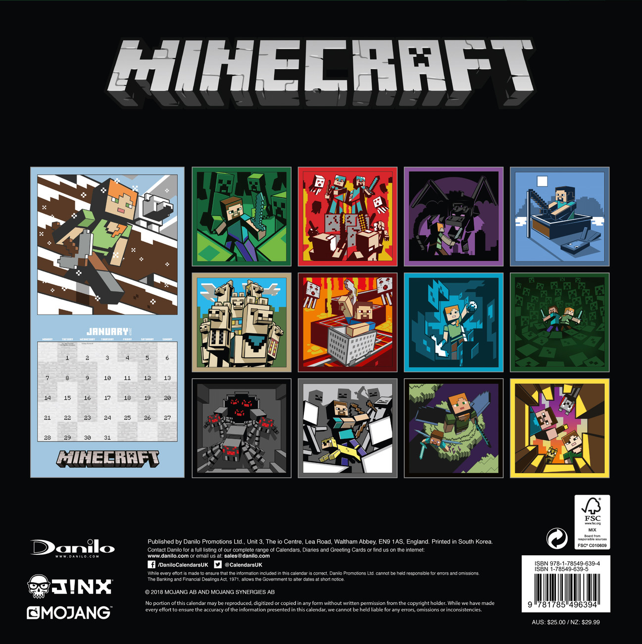Calendrier Minecraft, tableau de multiplication, Minecraft - AliExpress