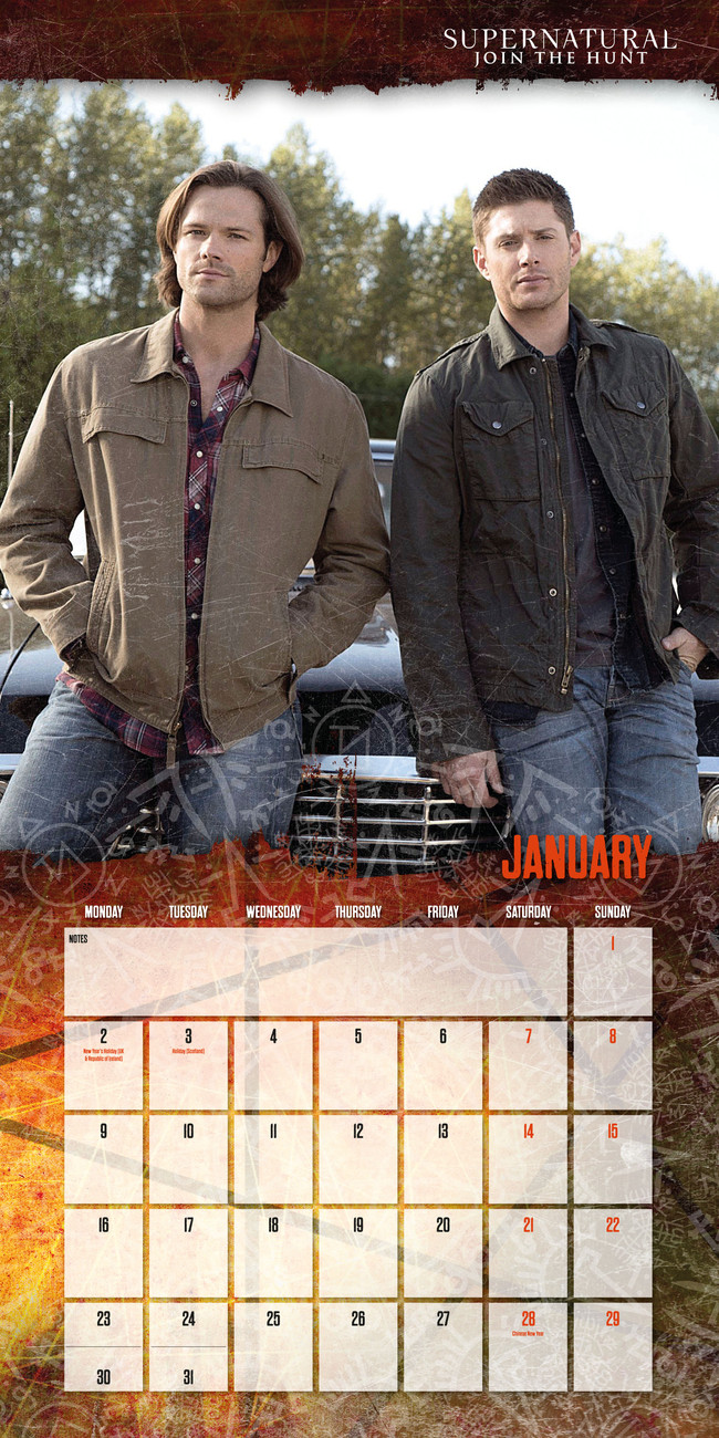 Supernatural Calendriers 2026 Achetez sur Europosters