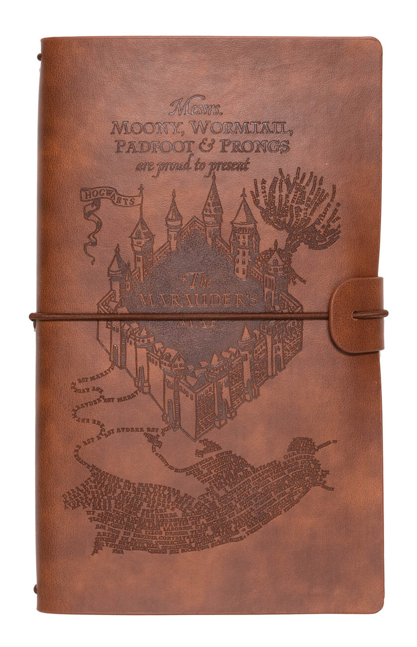 Cahier Carte du Maraudeur Harry Potter A5 avec fermeture