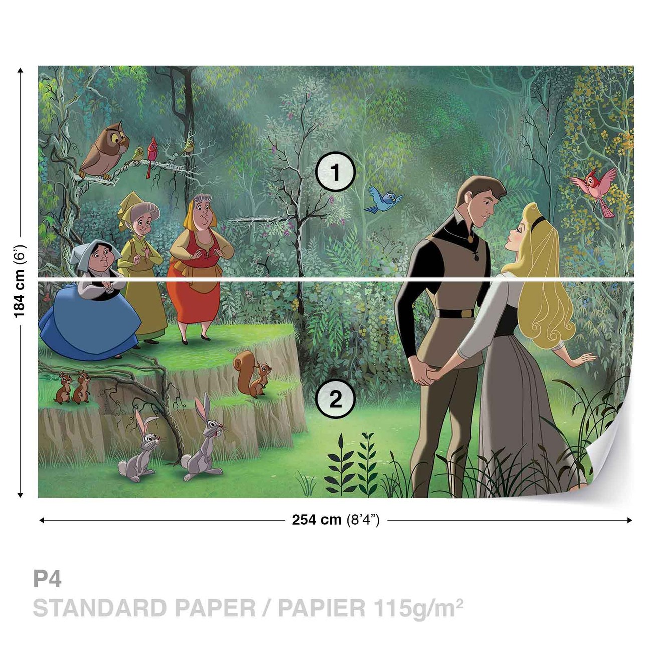 Carta da parati Principesse Disney La Bella Addormentata nel Bosco