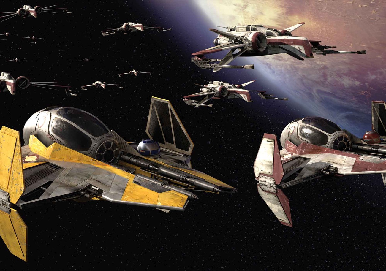 Carta da parati Star Wars Anakin Jedi Incrociatore Stellare