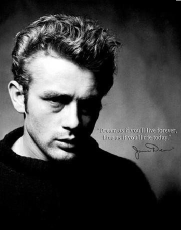 JAMES DEAN - Live Forever | Letreros retro coleccionables para tu pared