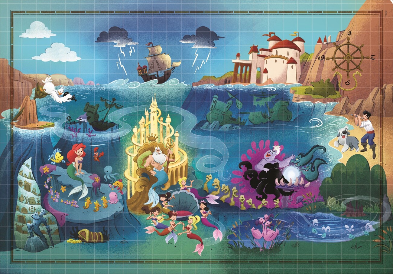 Puzzle Disney Maps - Little Mermaid | Originelle Geschenkideen ...