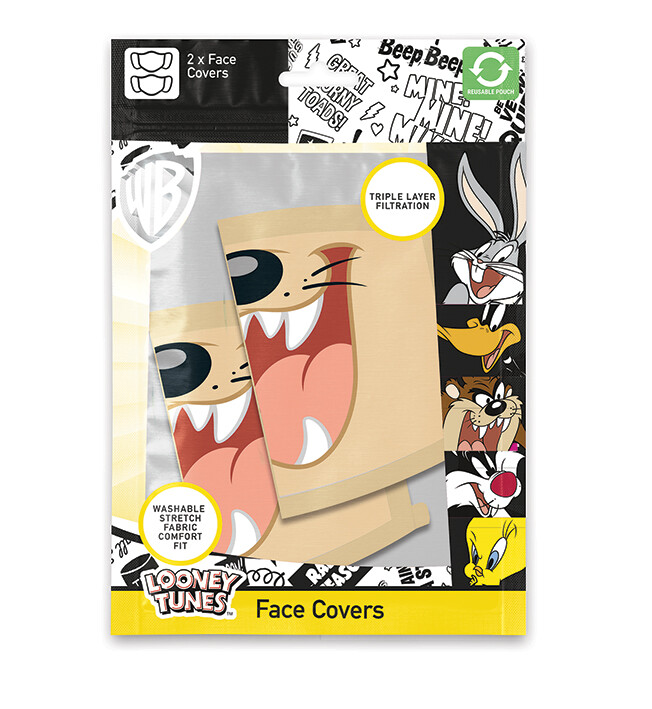 Face masks Looney Tunes Taz (2 pack) Clothes and accessories for