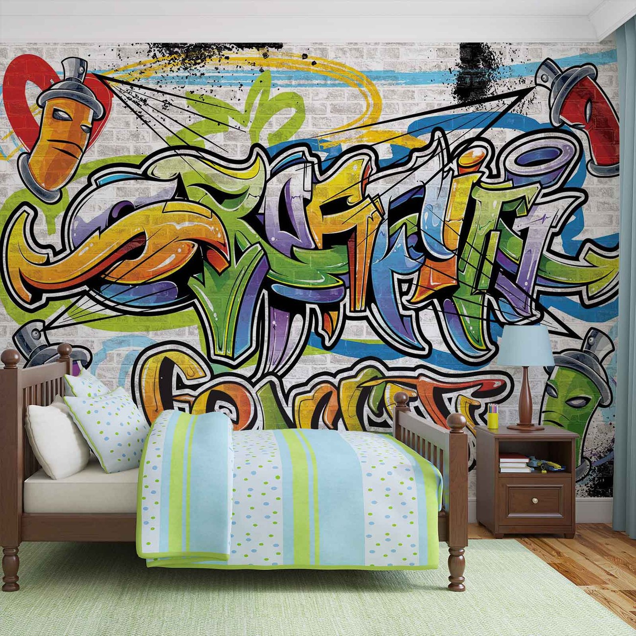 Chirurgie kas vorst Graffiti Street Art Fotobehang, Behang - Bestel nu op EuroPosters.nl