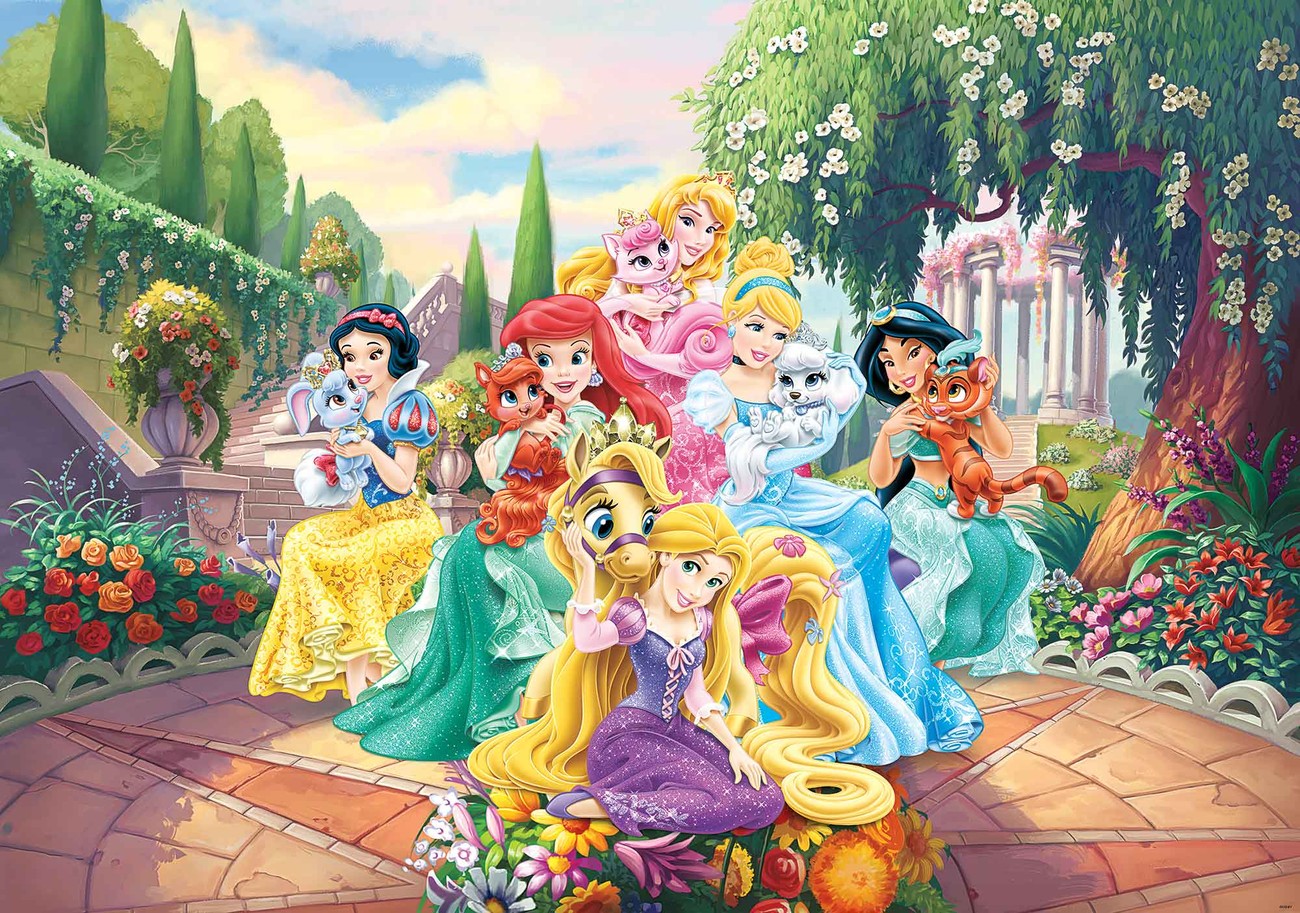 Fotomural Disney Princesses Rapunzel Ariel, Papel pintado
