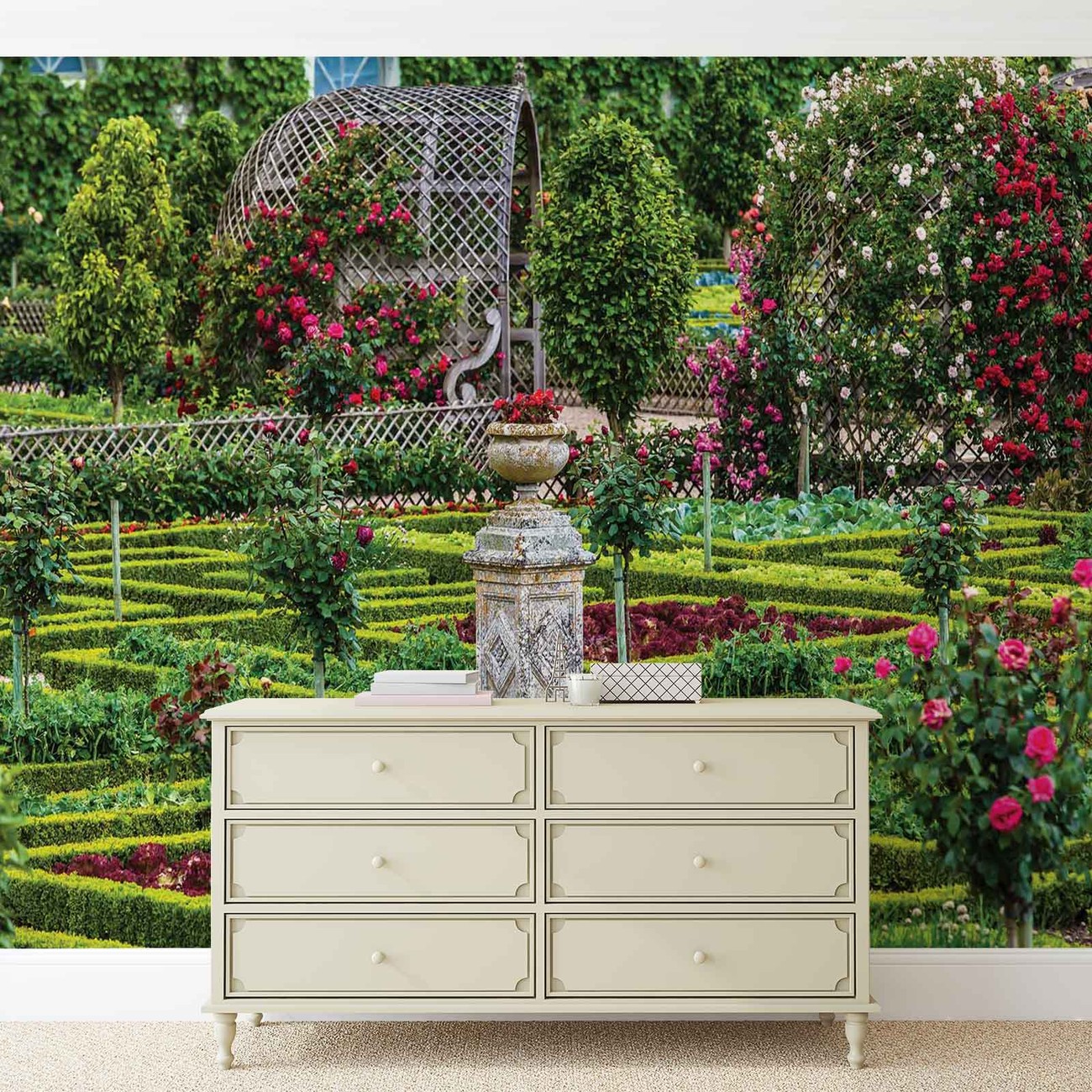 Fotomural Jardin de rosas, Papel pintado | Europosters.es