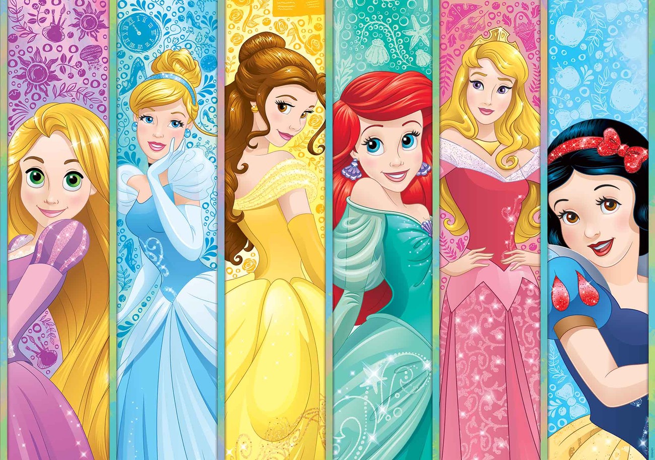 Fotomural Princesas de Disney Aurora Belle Ariel, Papel pintado