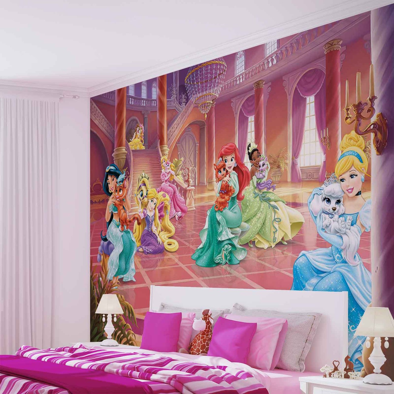 Fotomural Princesas de Disney Cenicienta Jasmine, Papel pintado 