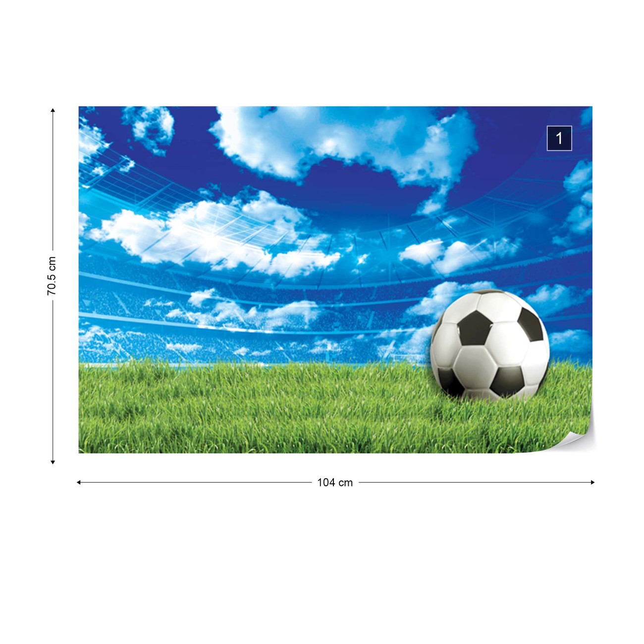 Football Stadium Blue Sky Fototapet | Kjøp hos Europosters Football Stadium Fototapet | Kjøp hos Europosters
