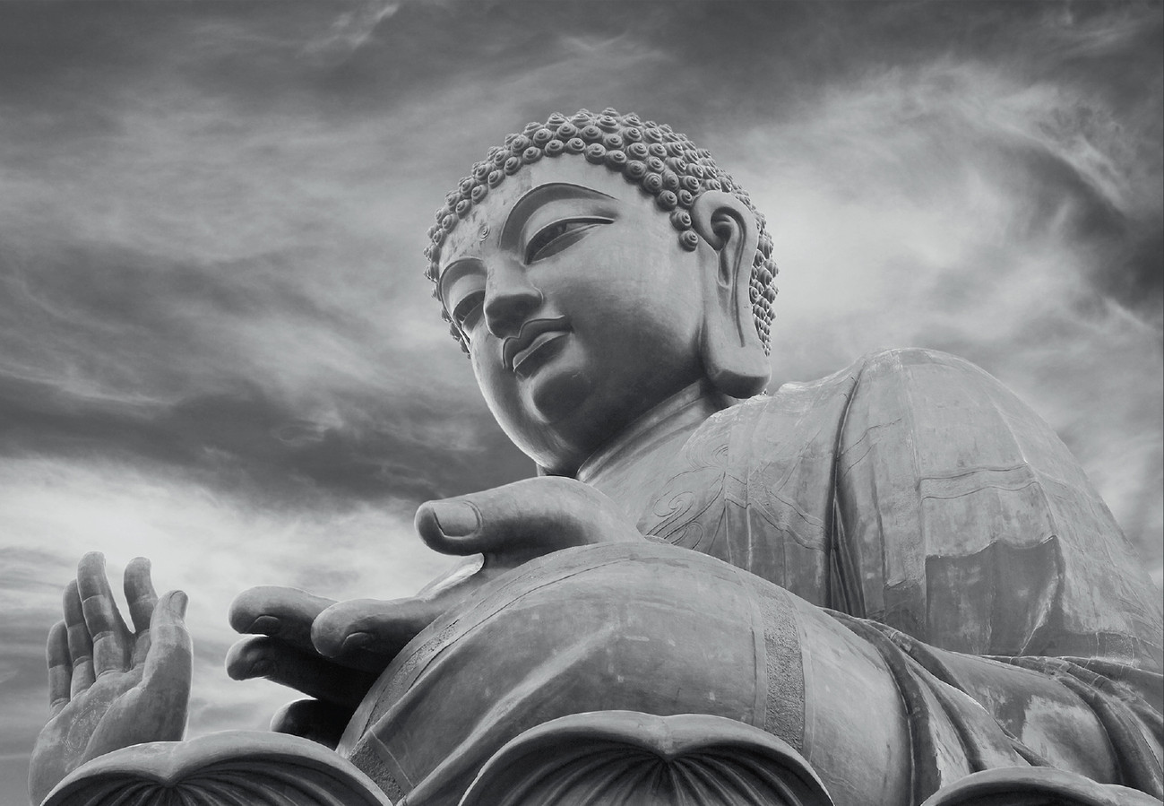 Buddha Black And White Tapéta Fotótapéta