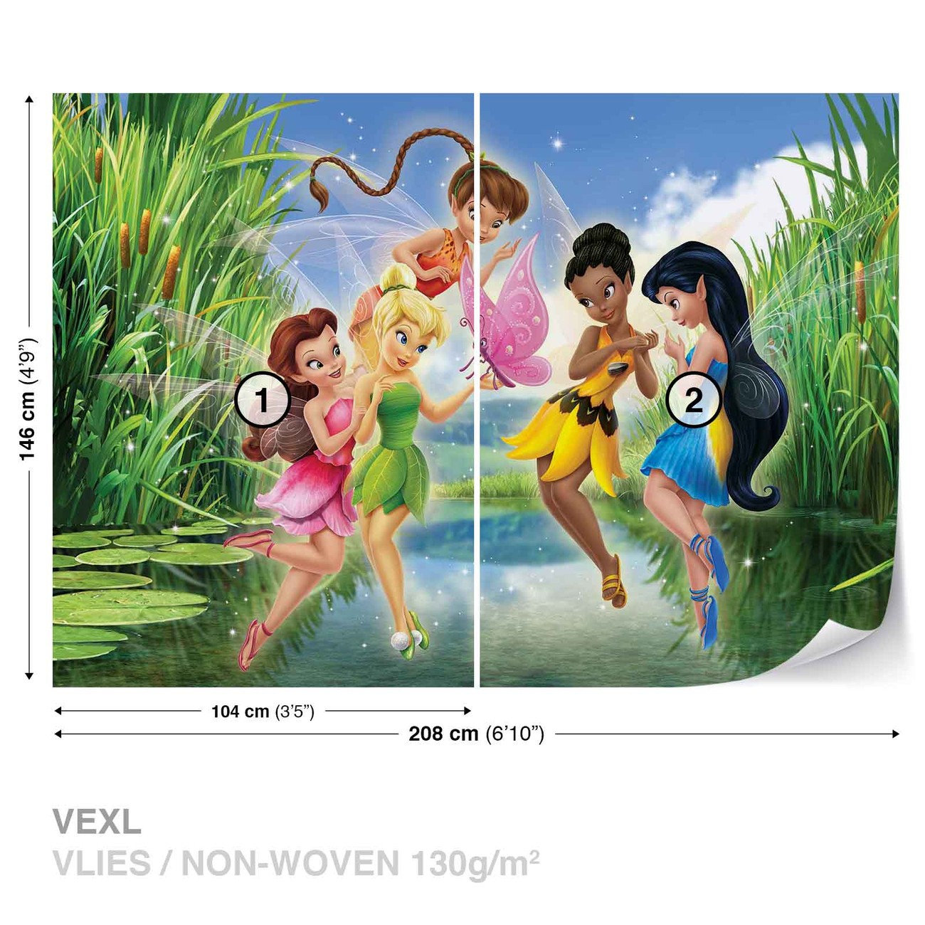 Fototapete Tapete Disney Fairies Rosetta Klara Emily Bei Europosters Kostenloser Versand