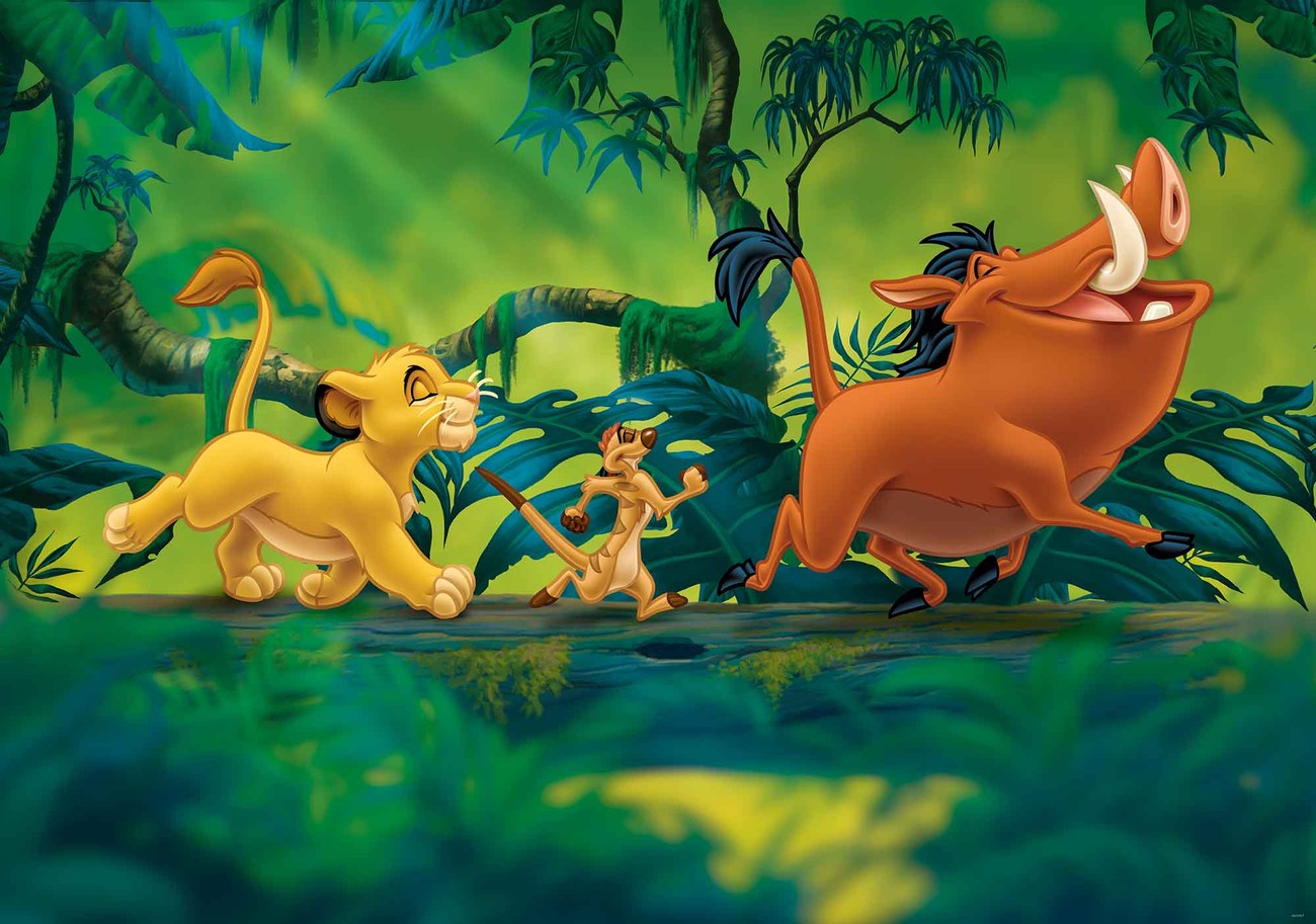 Fototapete, Pumba - Versand bei EuroPosters Simba Lion Kostenloser Disney Tapete King