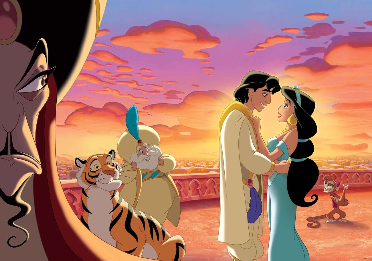 Fototapete, Tapete Disney Prinzessinnen Jasmin Aladdin bei EuroPosters -  Kostenloser Versand