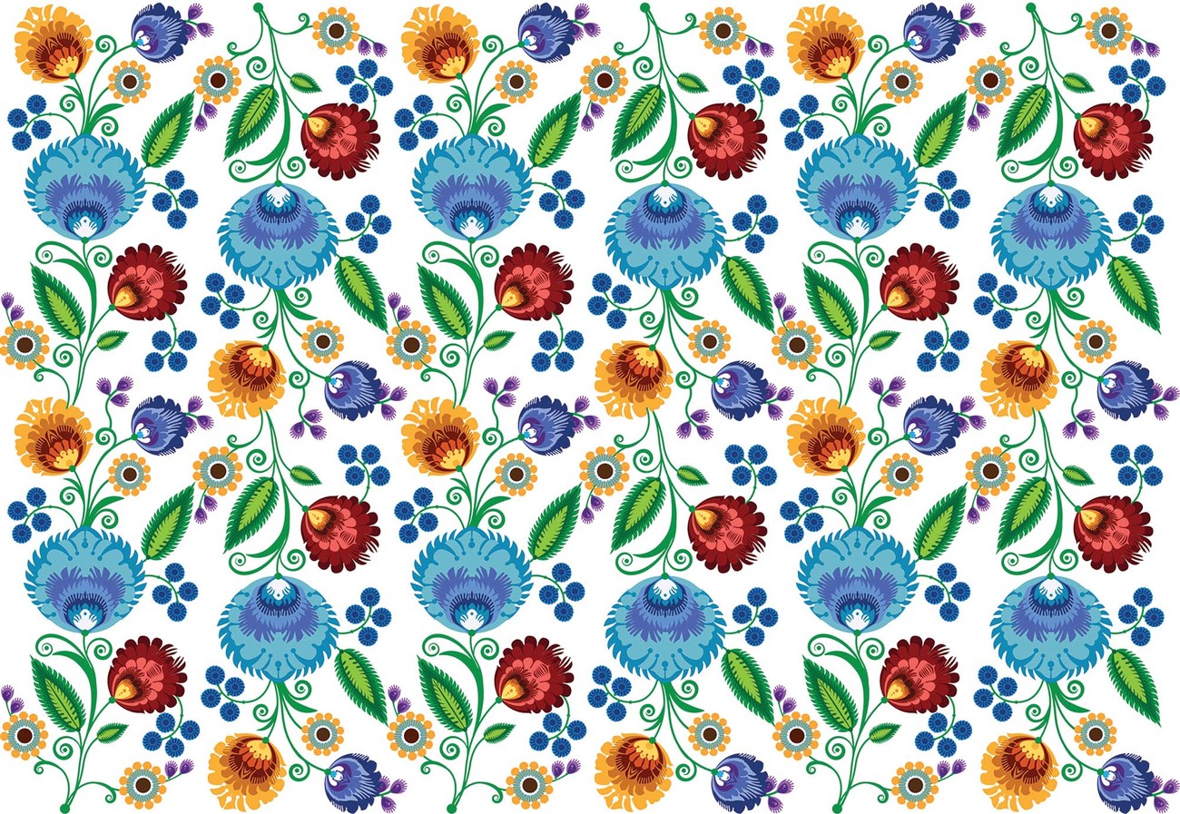 Fototapete Tapete Vintage Floral Pattern Bei Europosters Kostenloser Versand