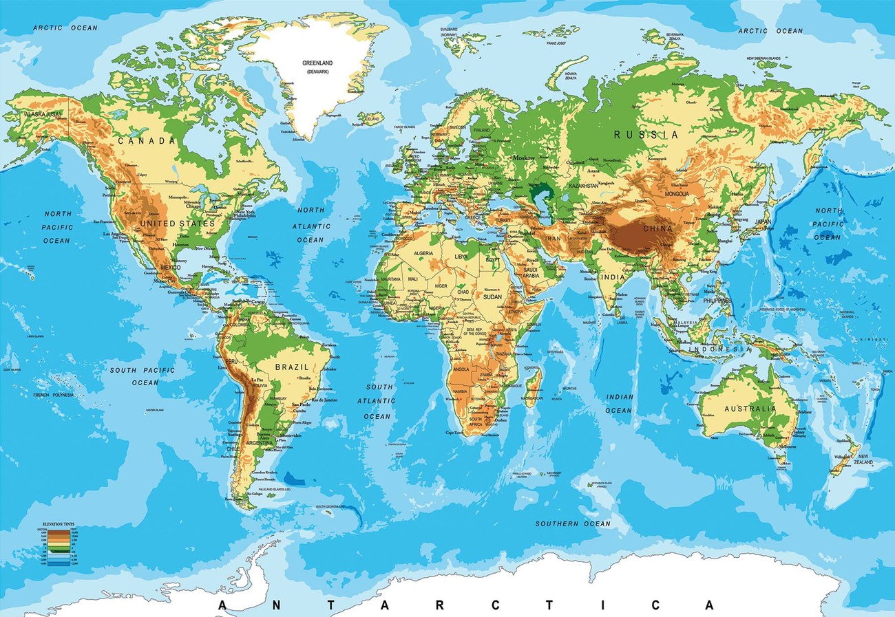 Fototapete Tapete World Map Atlas Bei Europosters Kostenloser Versand