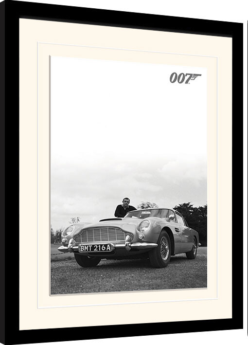 James Bond (Sean Connery B+W) Framed 30x40cm Print