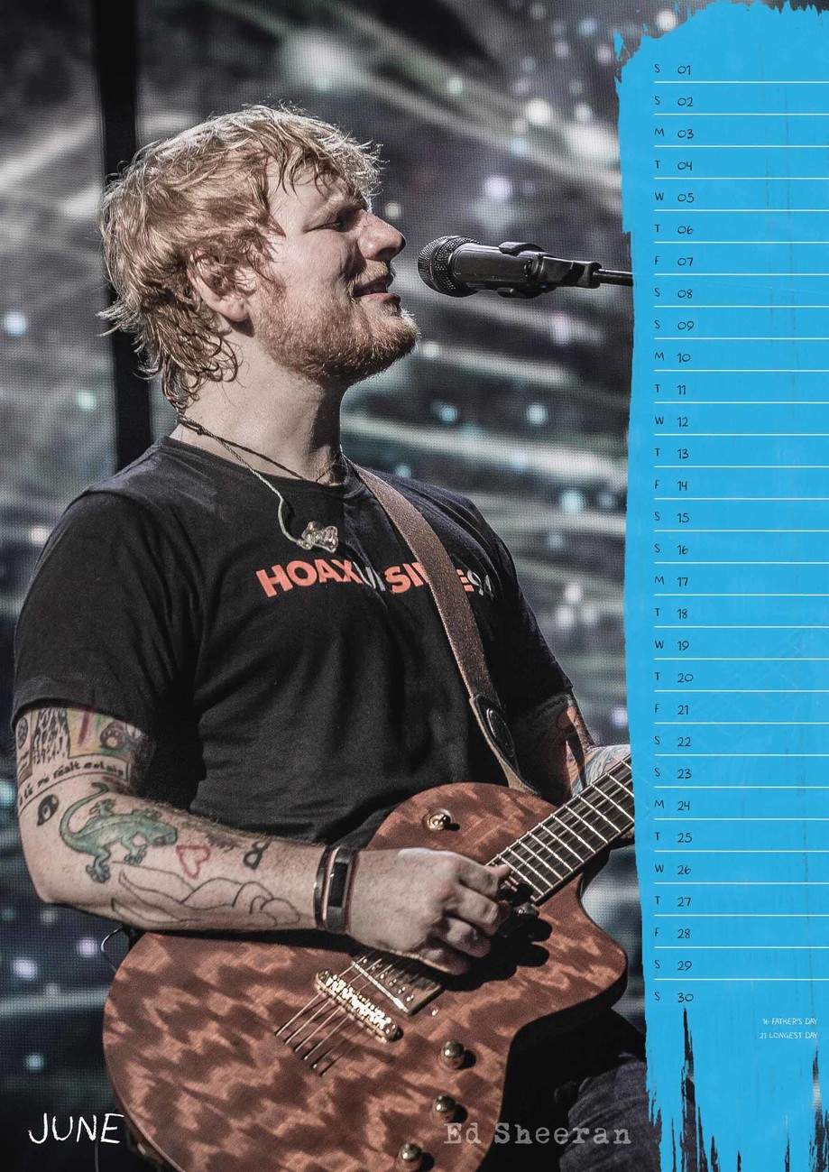 Ed Sheeran - Kalendář 2021 na Posters.cz