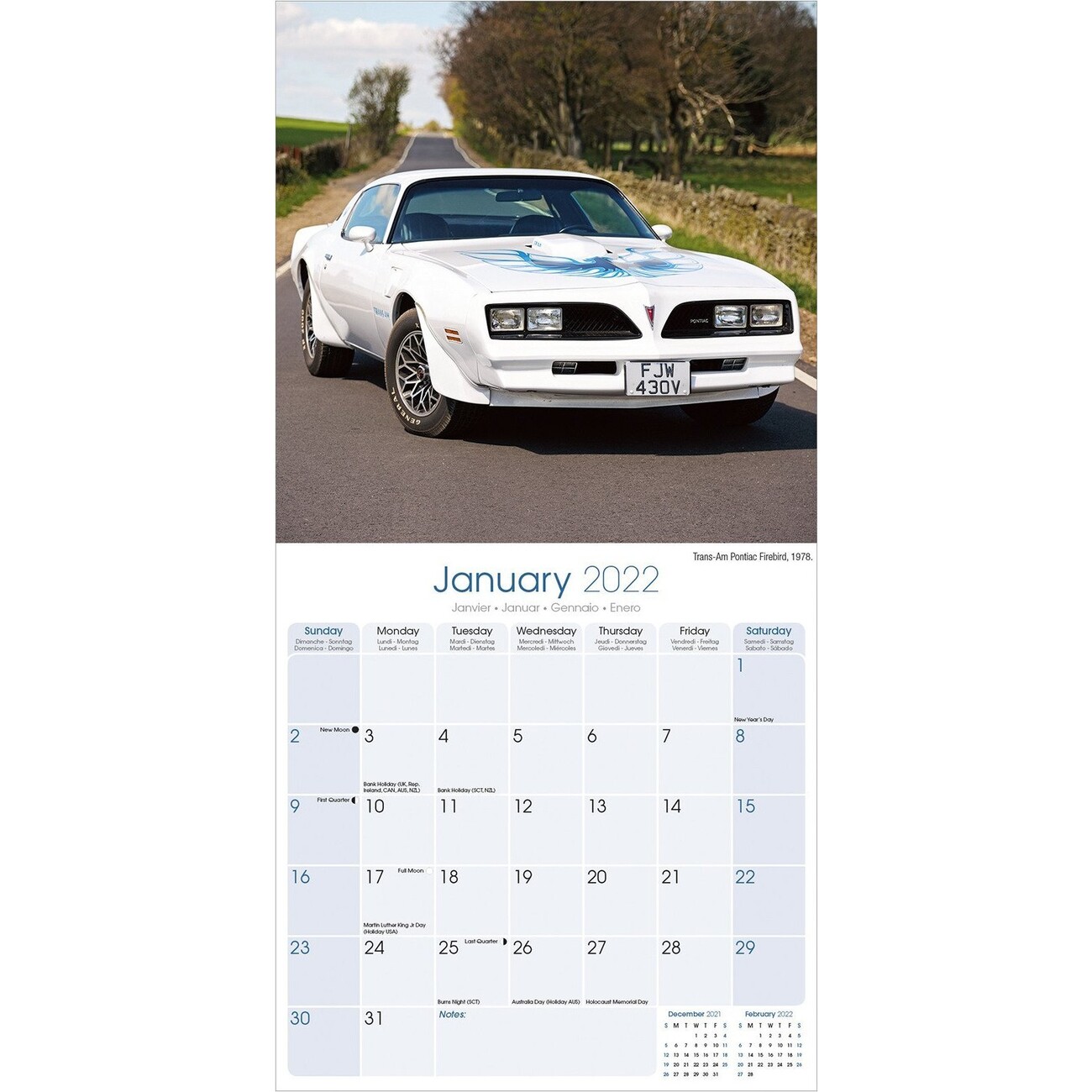 Kalender "American Classic Cars 2021"  PREISGESENKT! 