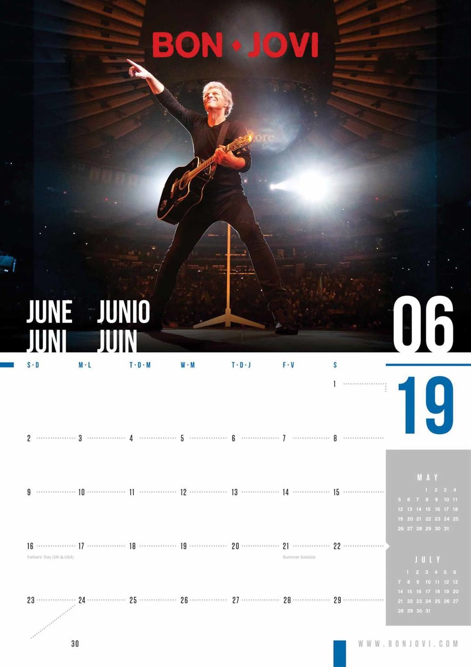 Bon Jovi Wandkalender 2022 bei Europosters