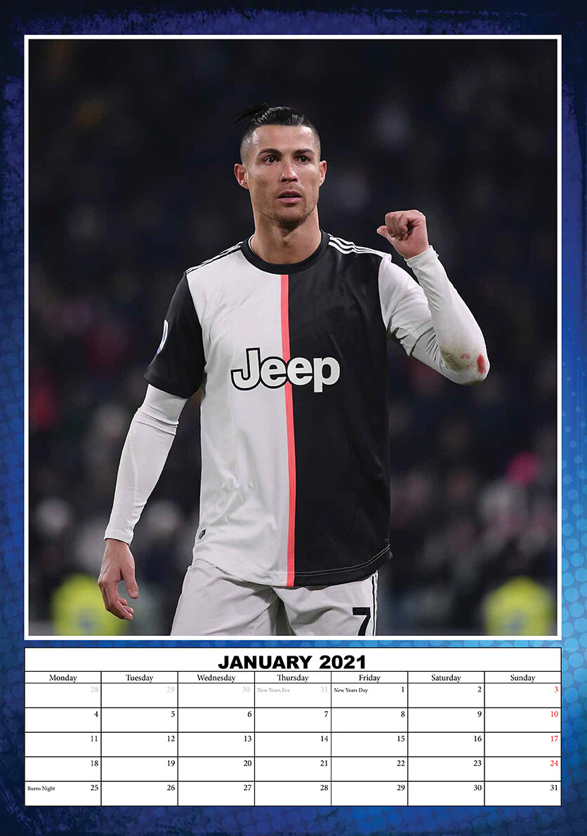 Cristiano Ronaldo 2021 Desktop Kalender Büro NEU Mit Weihnachtskarte 