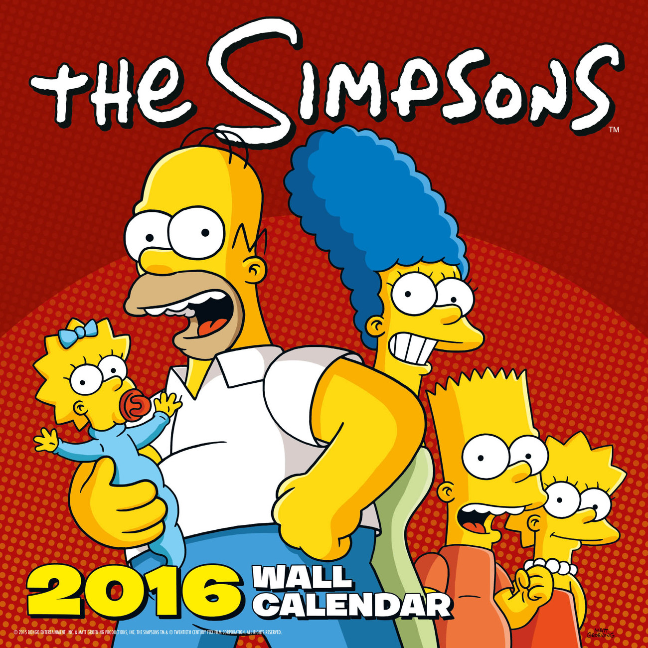 Simpsons Springfield Weihnachten 2022 Geschenke Bekommen Die Simpsons Wandkalender 2022 bei Europosters