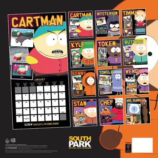 South Park Wandkalender bei Europosters