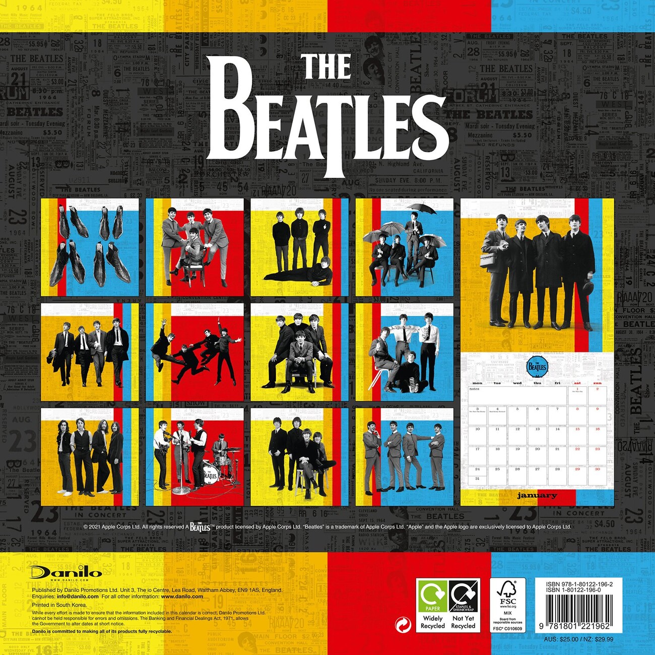 Calendrier Beatles 2023 The Beatles - Väggkalendrar 2022 | Köp På Europosters.se