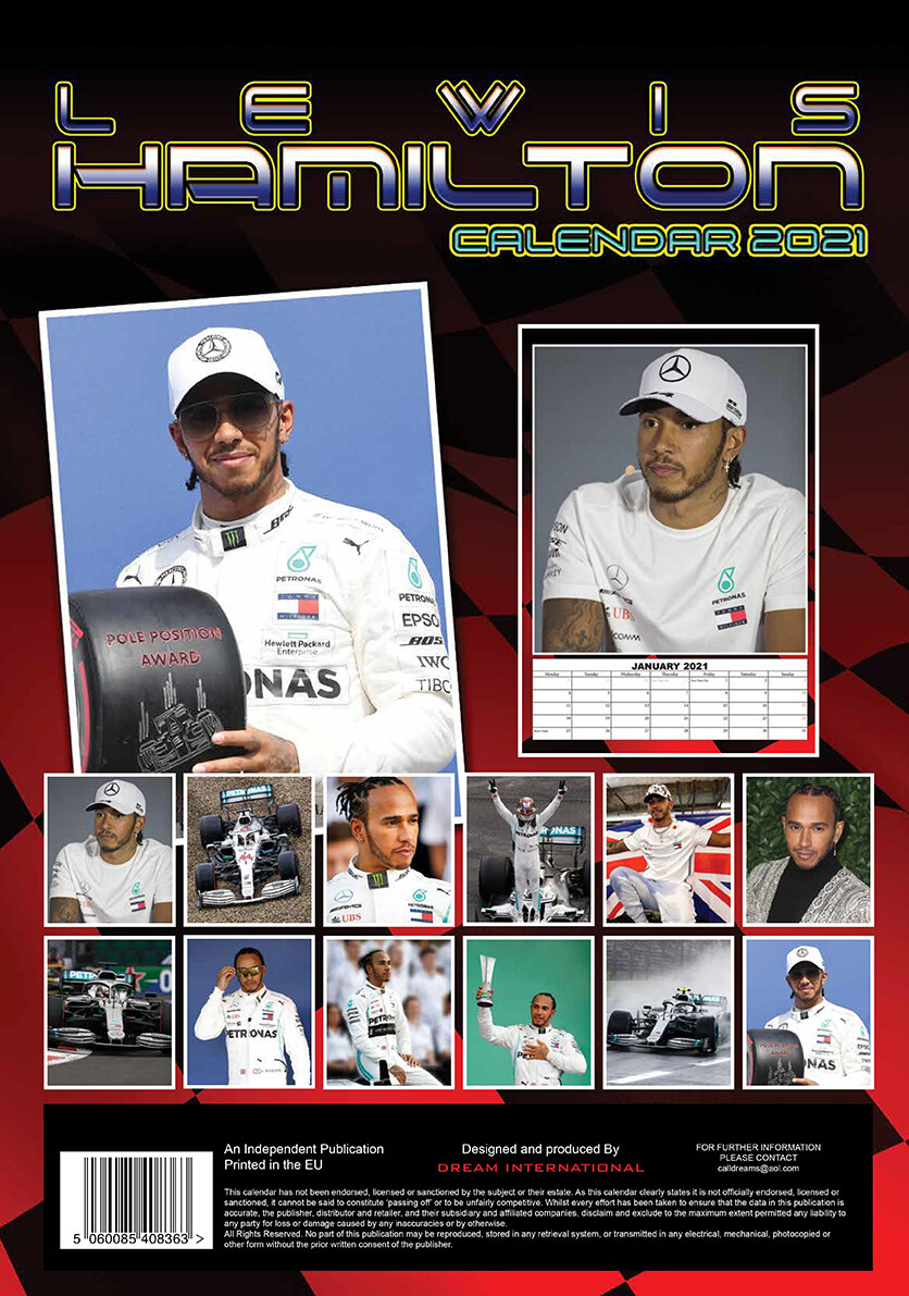 Kalender 2021 Lewis Hamilton bei EuroPosters