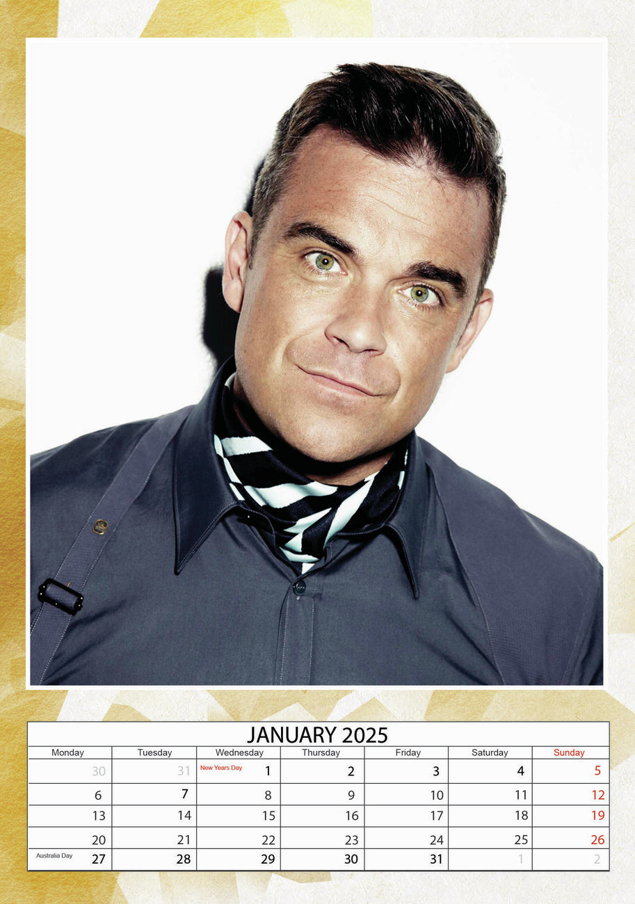 Robbie Williams Wandkalender 2025 Kaufen bei Europosters