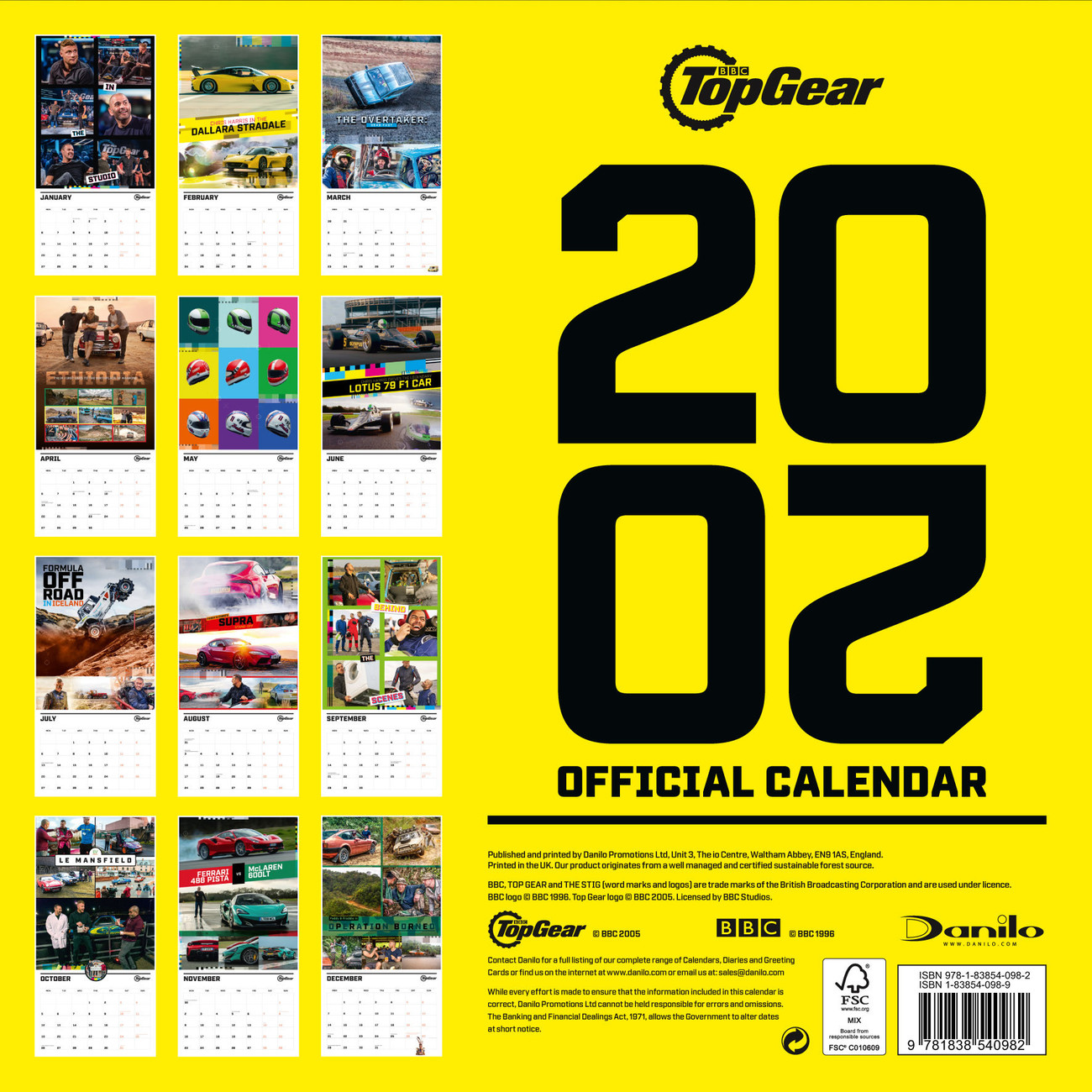 Top Gear Wandkalender 2024 Kaufen bei Europosters