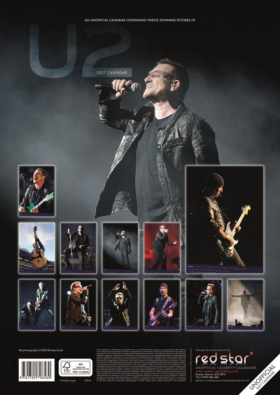Kalender 2021 U2 bei EuroPosters
