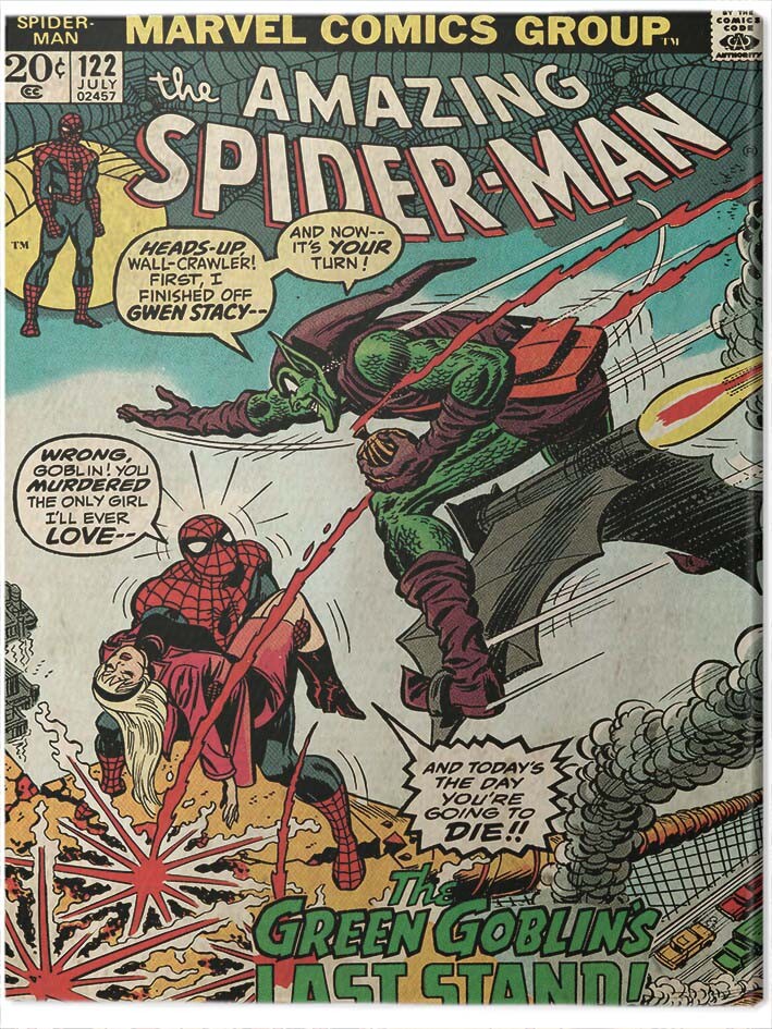 Påhængsmotor systematisk Diplomatiske spørgsmål Spider-Man - Green Goblin Billede på lærred | Vægdekorationer | Europosters
