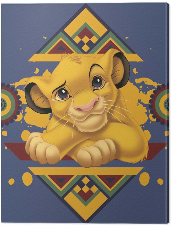 Leinwand Poster, Bilder The Lion King - Simba Tribal Pattern |  Wanddekorationen | Europosters