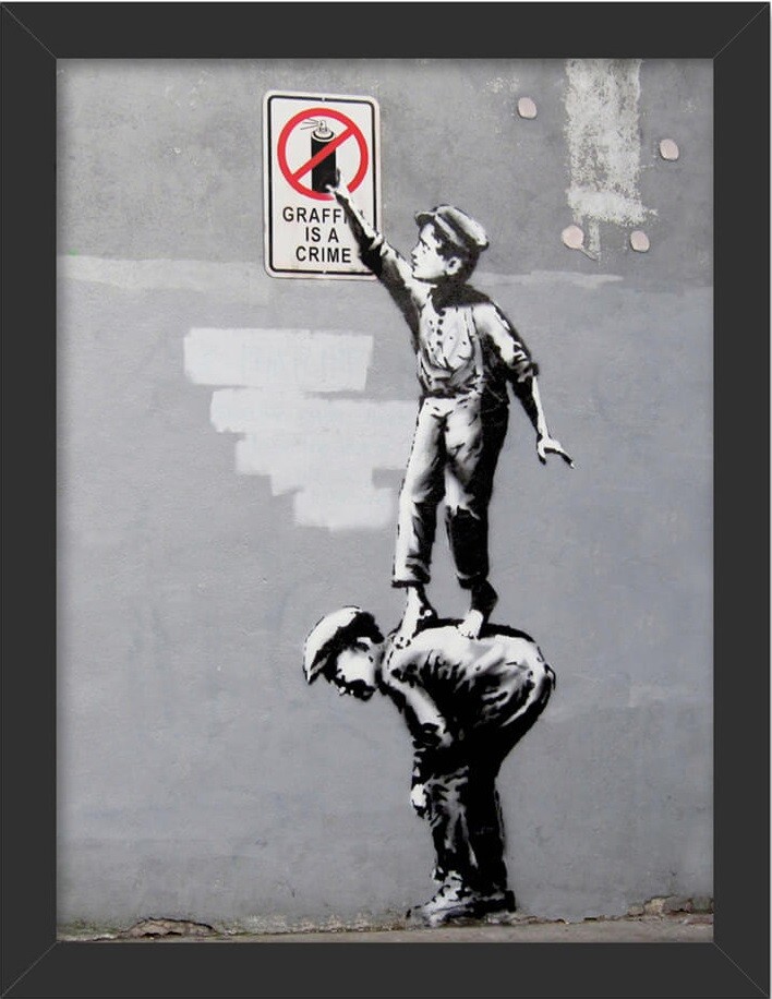 Quadro incorniciato Banksy No.16