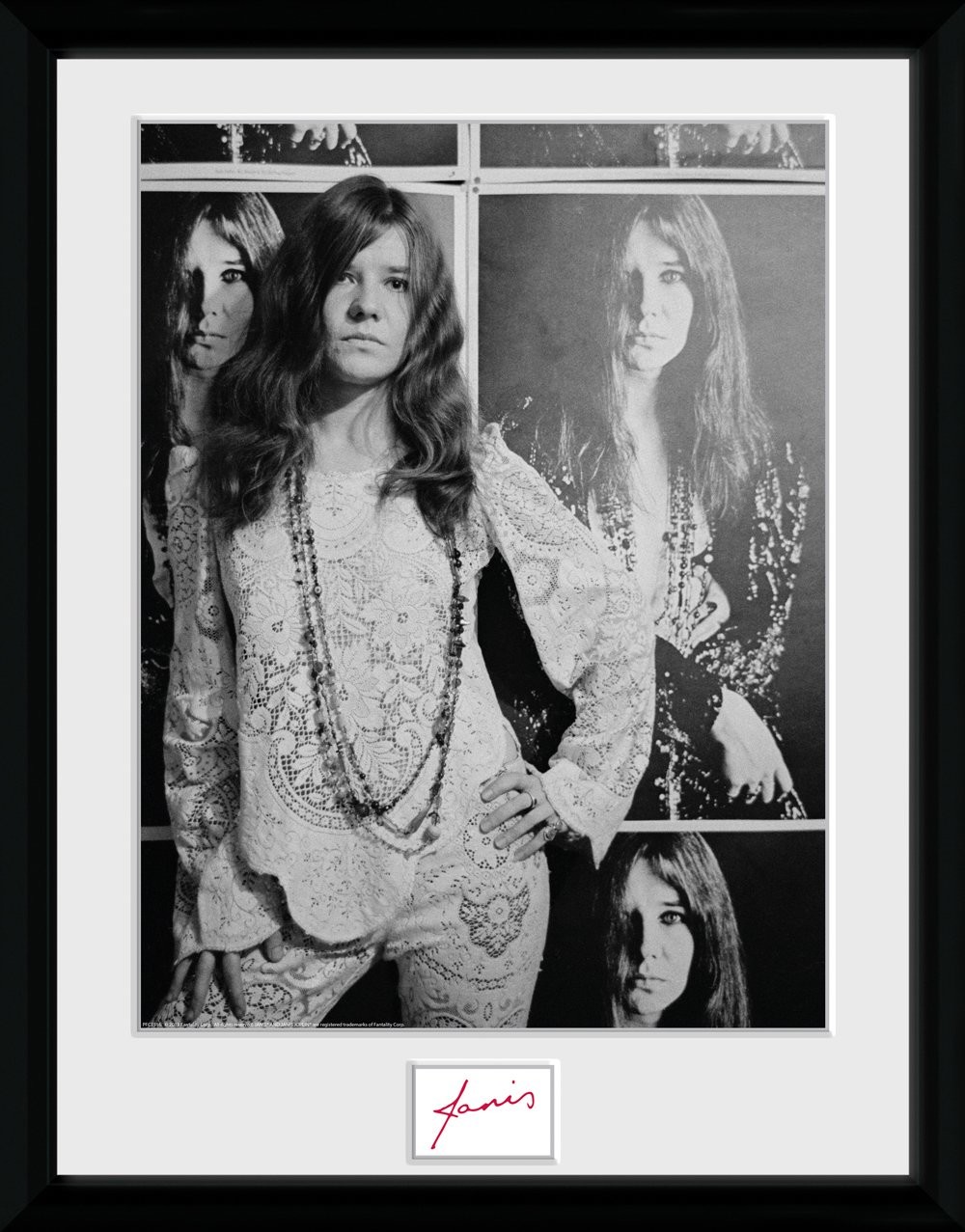 Janis Joplin Wolman BW Poster enmarcado Posters.es