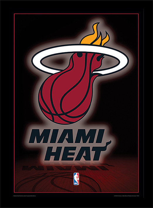 NBA - Miami Heat Logo Poster enmarcado | Posters.es