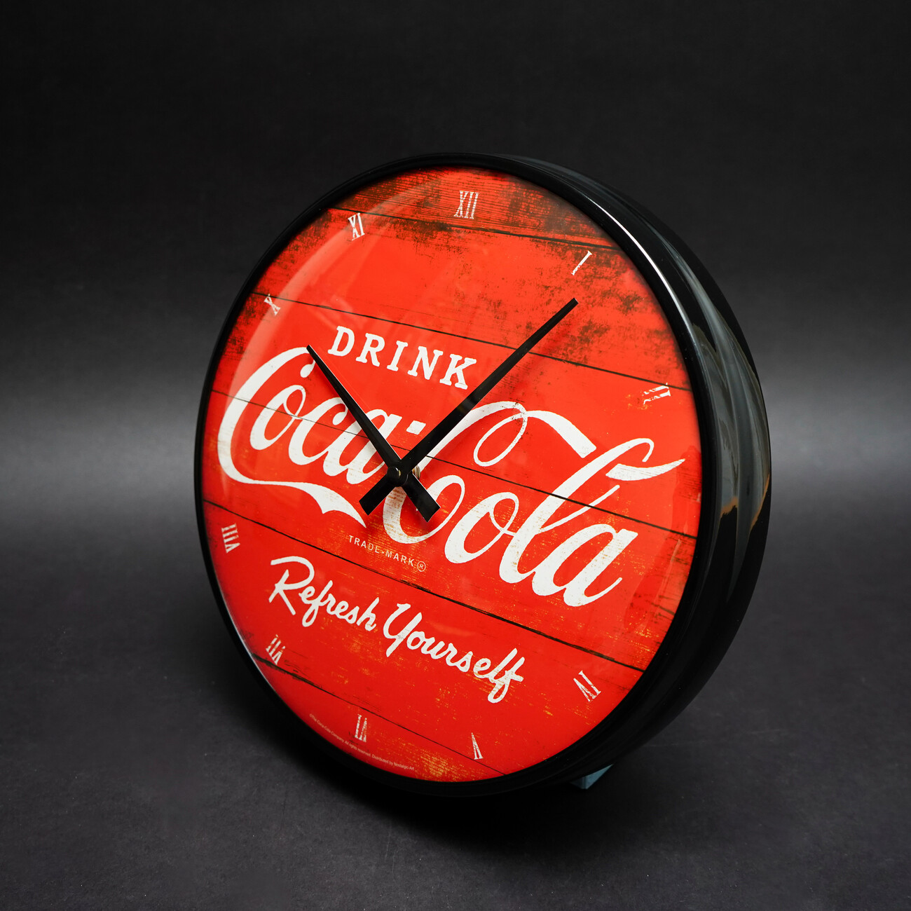 Horloge Murale Décorative Coca-Cola Nostalgic Art - Plastique Jaune/rouge/noir - Neuve