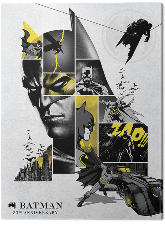 Cuadros en lienzo Batman - 80th Anniversary | Decoraciones de la pared |  