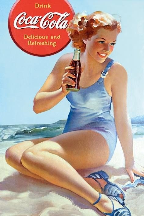 Coca Cola - Beach Plakat, online på