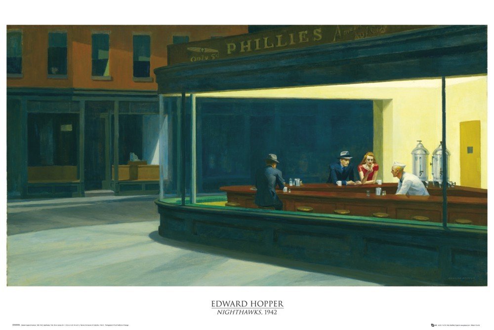 Edward Hopper - nighthawks Poster online på Europosters