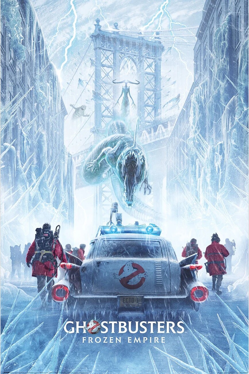 Plakat, Poster Ghostbusters: Frozen Empire - One Sheet | Veggplakater | 3+1  GRATIS | Europosters