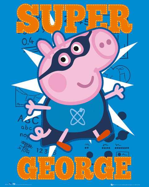 Hører til Withered forståelse Gurli gris - Super George Plakat, Poster online på Europosters