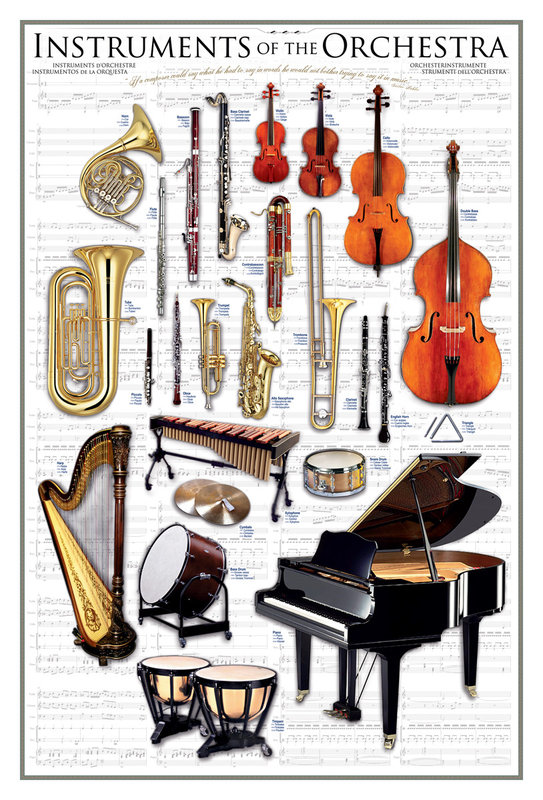 Instruments of the orchestra Plakat, Poster online på Europosters